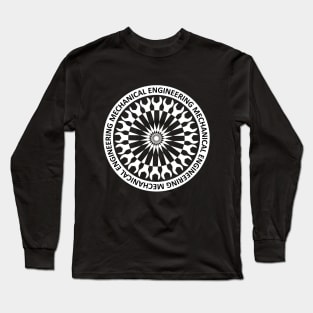 mechanical engineering text, mechanic engineer t design with logo Long Sleeve T-Shirt